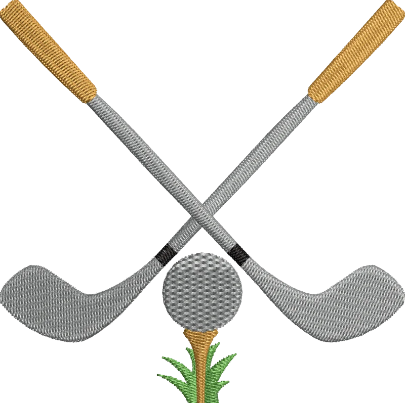 Crossed Golf Clubs