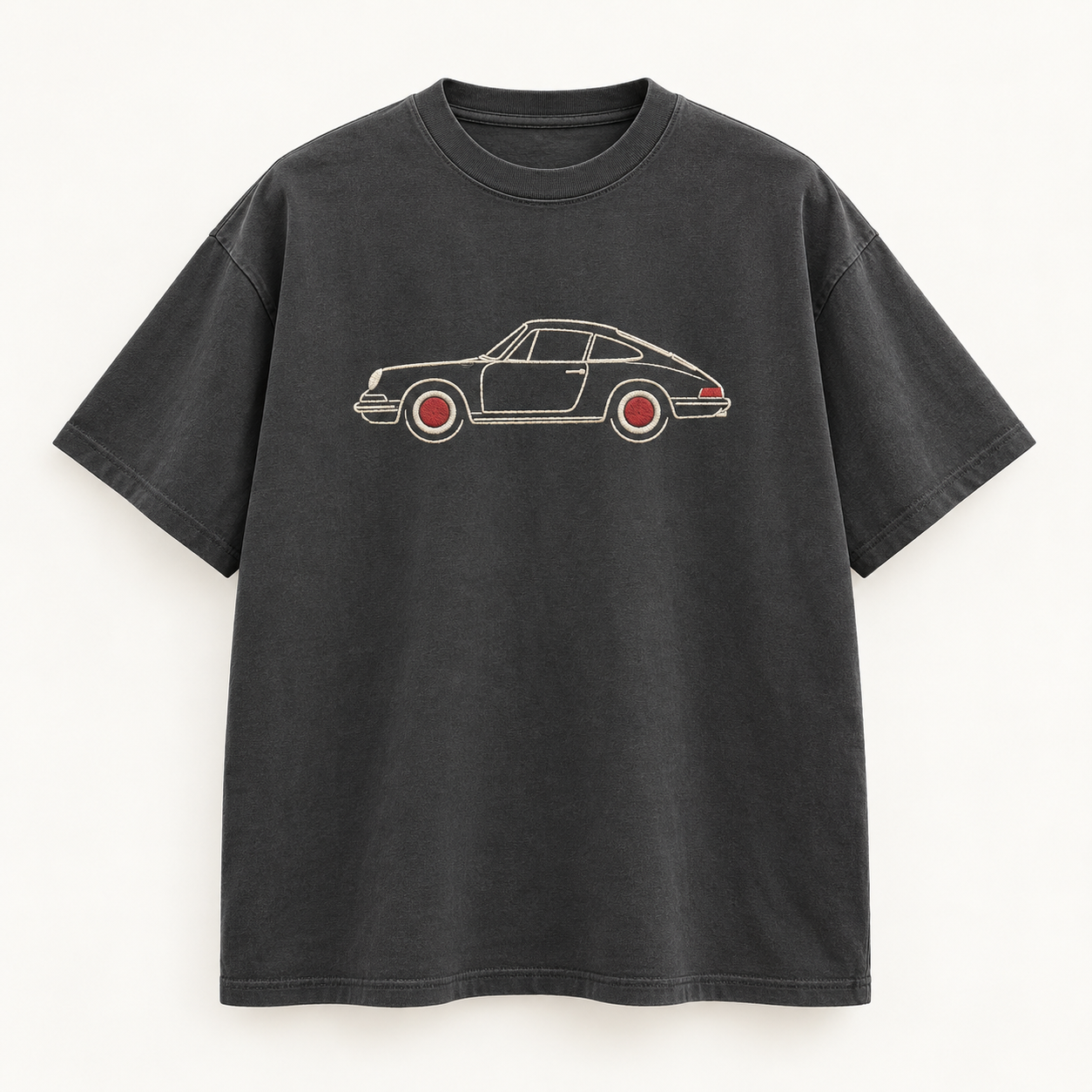 Custom Classic Car Embroidered Oversized T-Shirt