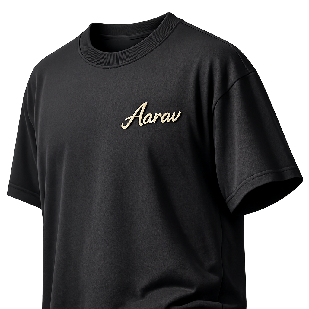 Name Embroidered Oversize T-Shirt