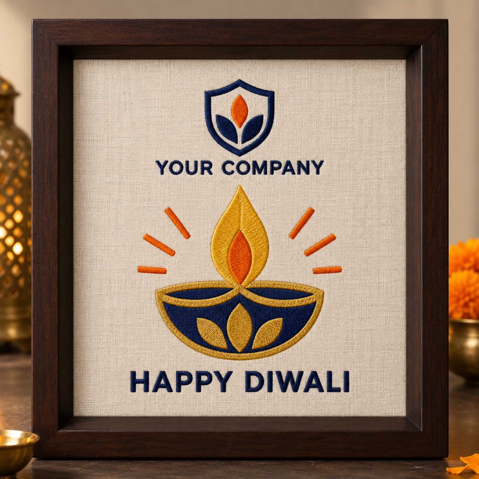 Corporate Diwali Logo Frame – Employee Gift