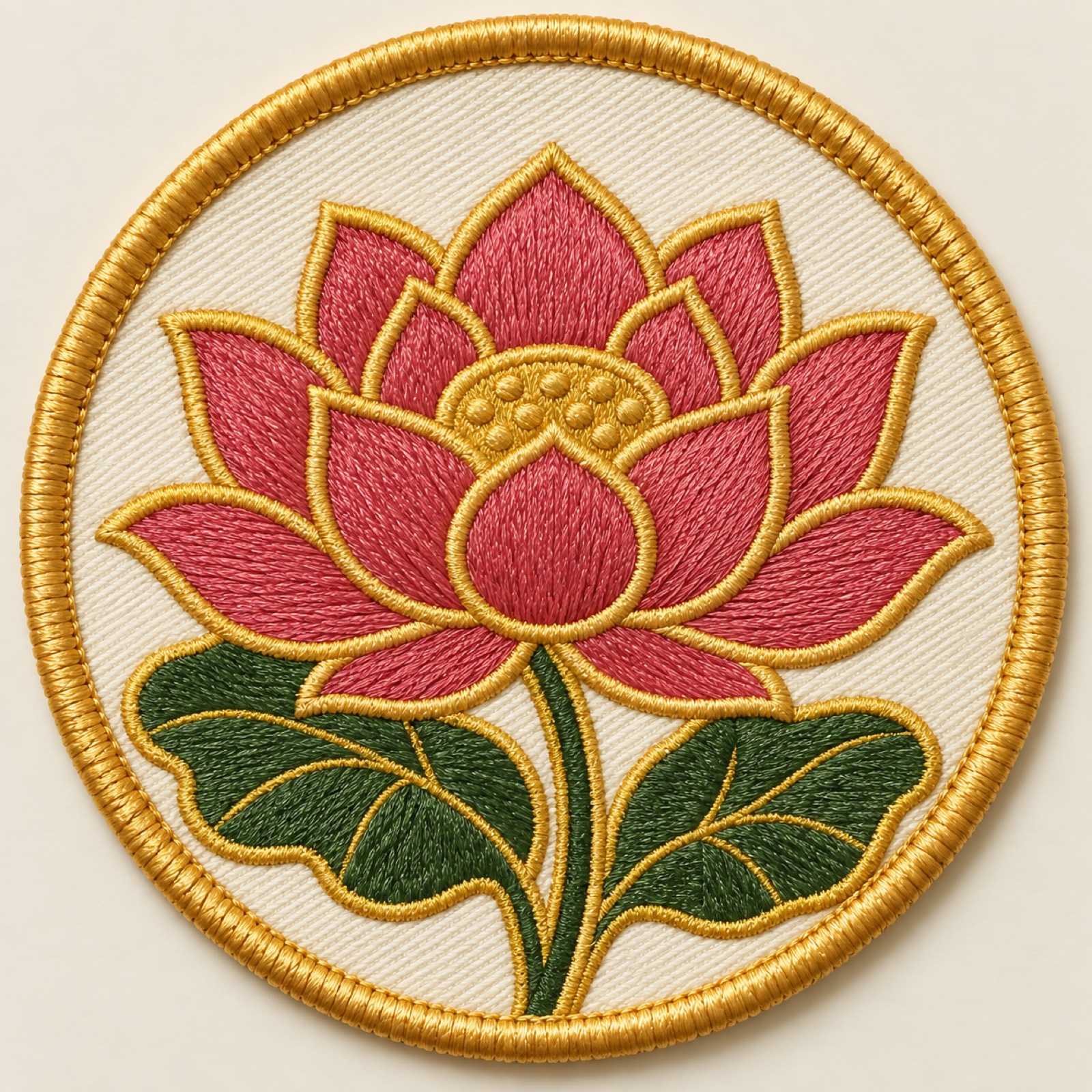 Lotus Embroidered Patch