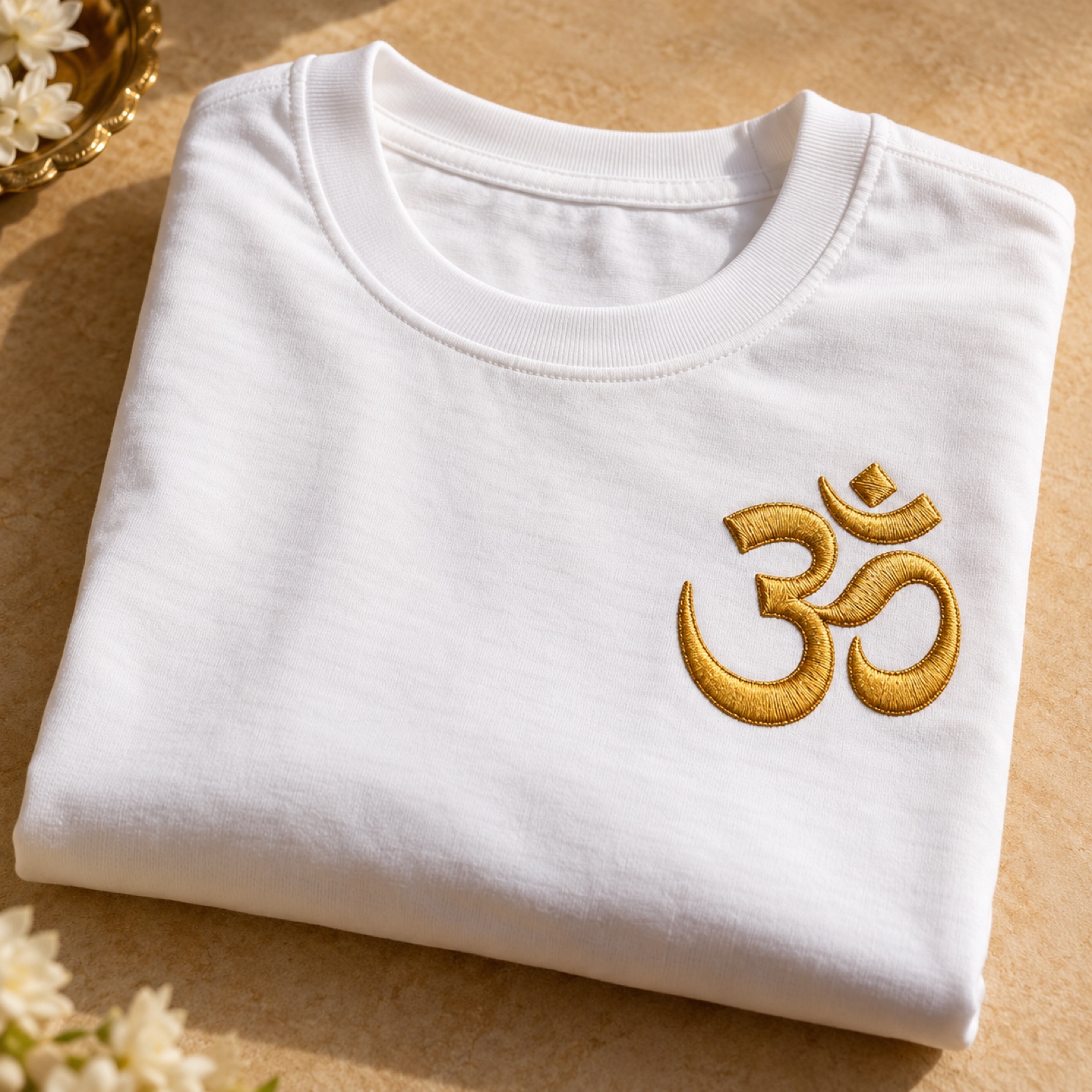 Om Embroidered T-Shirt