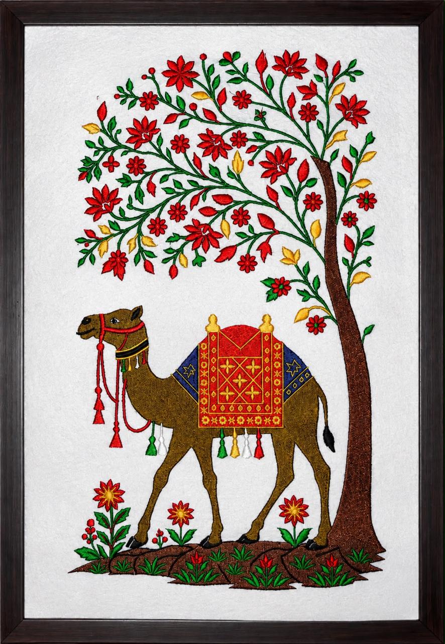 Rajasthani Camel Embroidered Frame