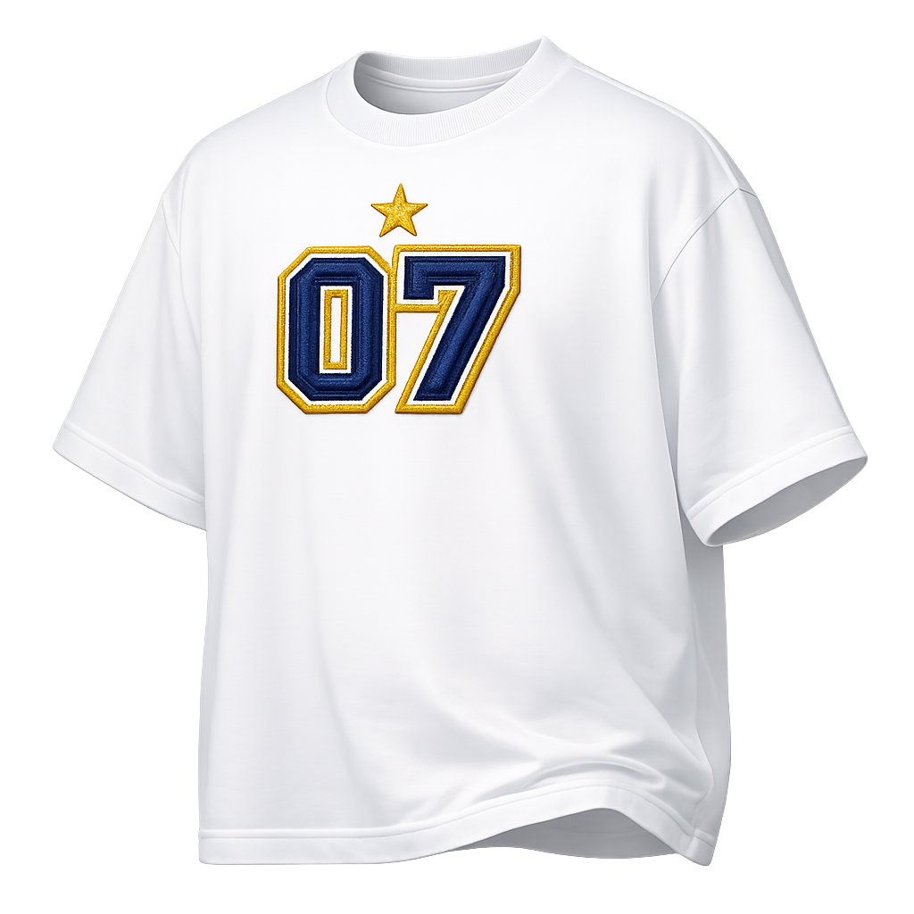 Sports Number Embroidered Oversize T-Shirt