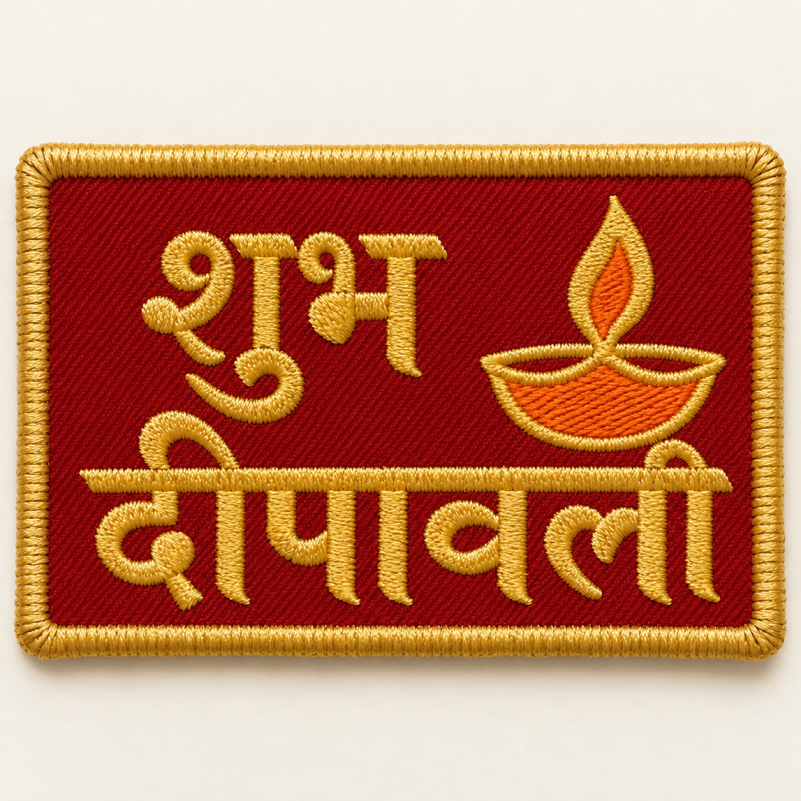 Shubh Deepavali Embroidered Patch