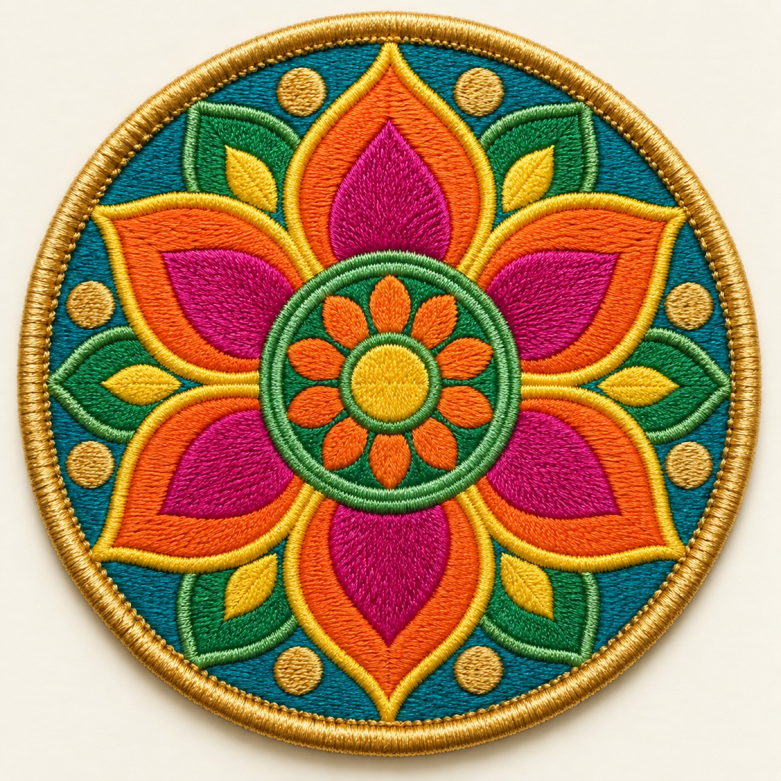 Rangoli Mandala Embroidered Patch