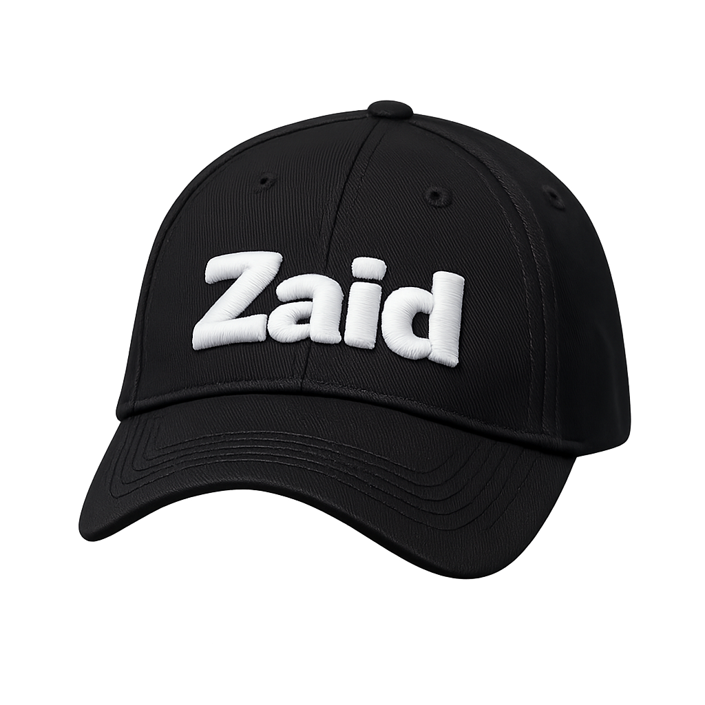3D-Puff Text Embroidered Cap