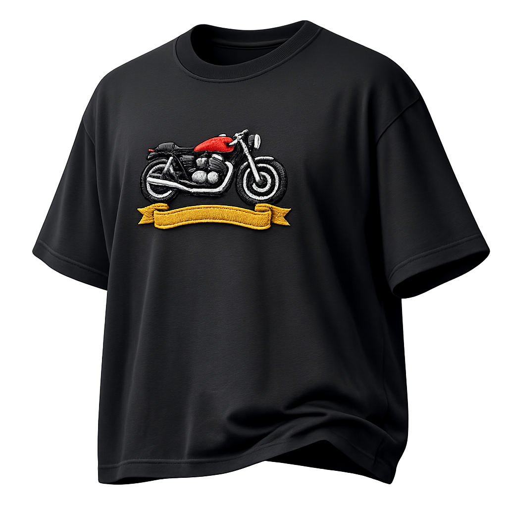 Bikes & Cars Embroidered Oversize T-Shirt