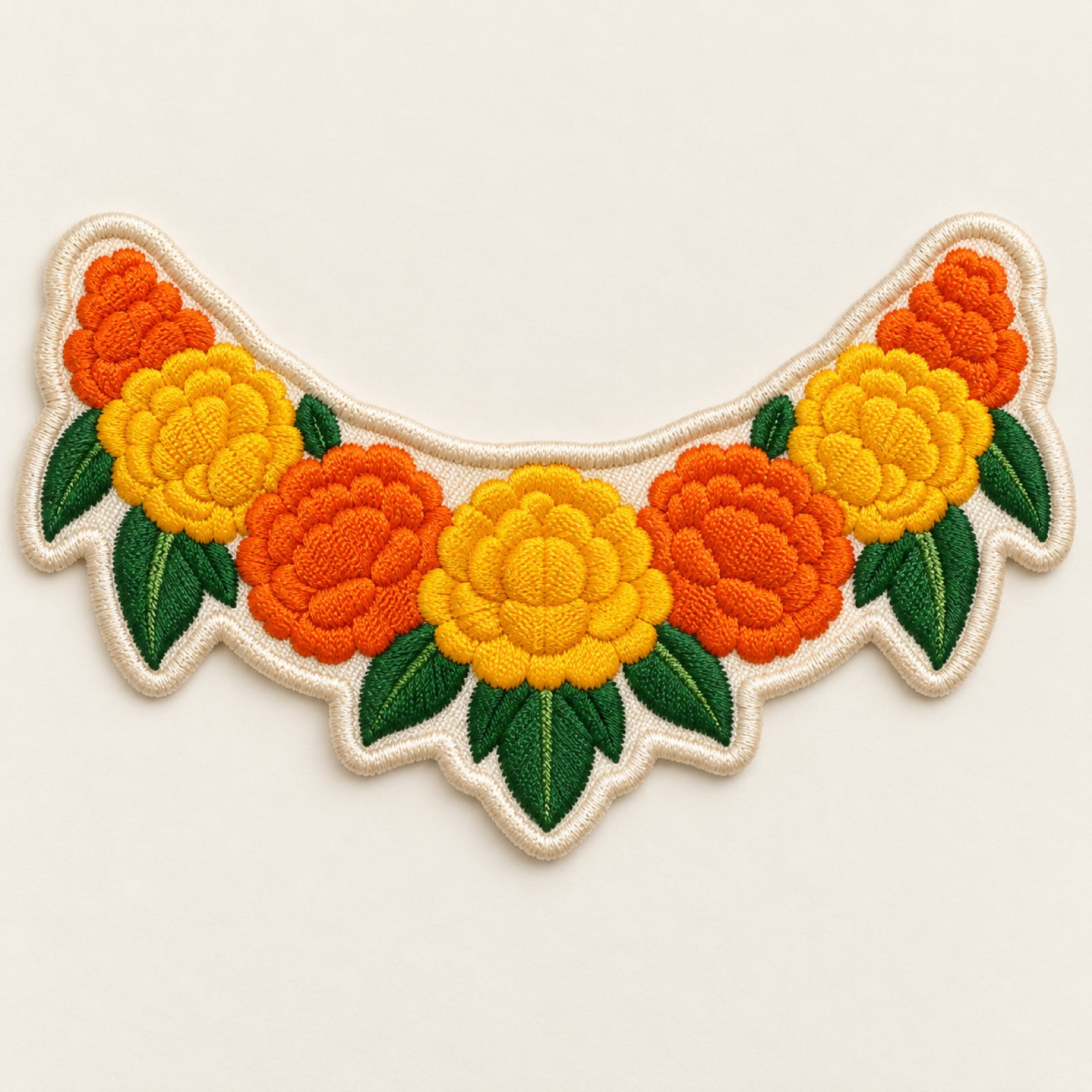 Marigold Garland Embroidered Patch