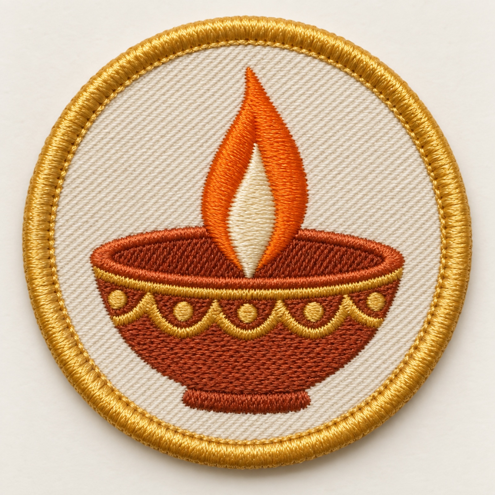 Diya Embroidered Patch