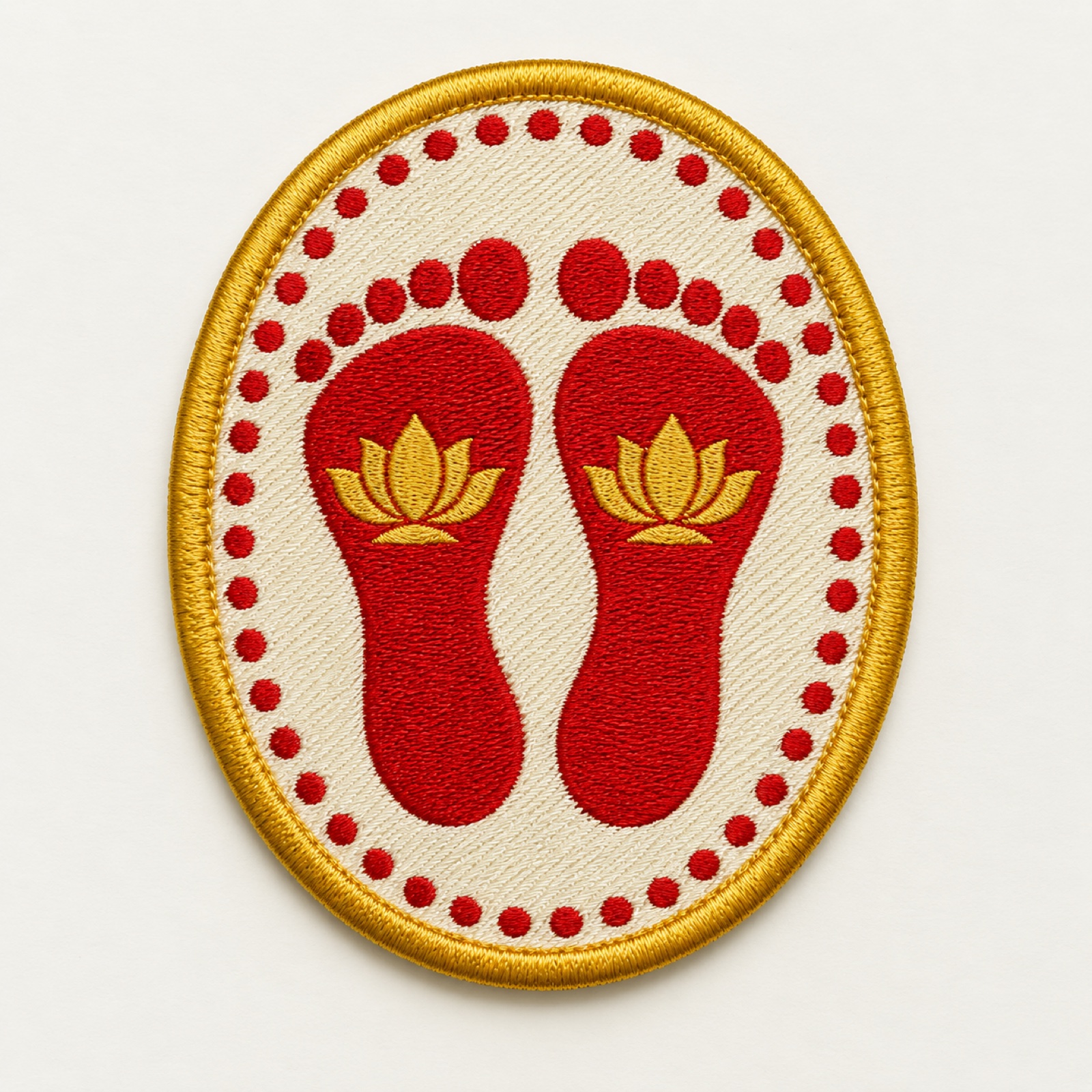 Lakshmi Footprints Embroidered Patch