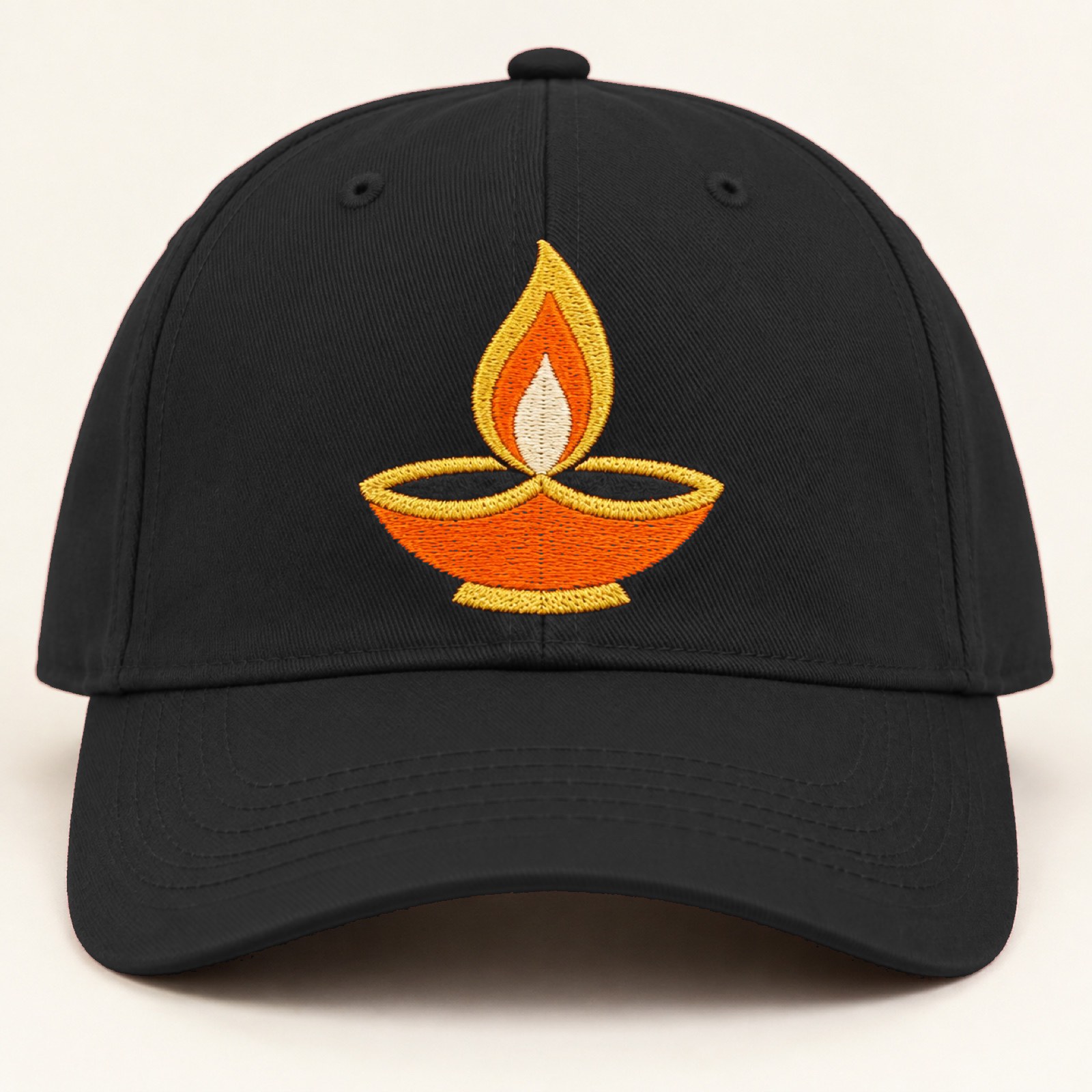 Diya Embroidered Cap – Festive Party