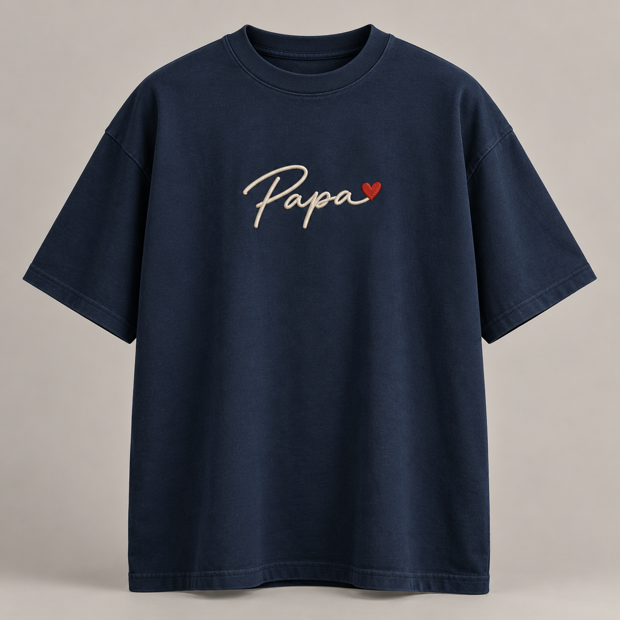 Custom Handwriting Signature Embroidered Oversized T-Shirt