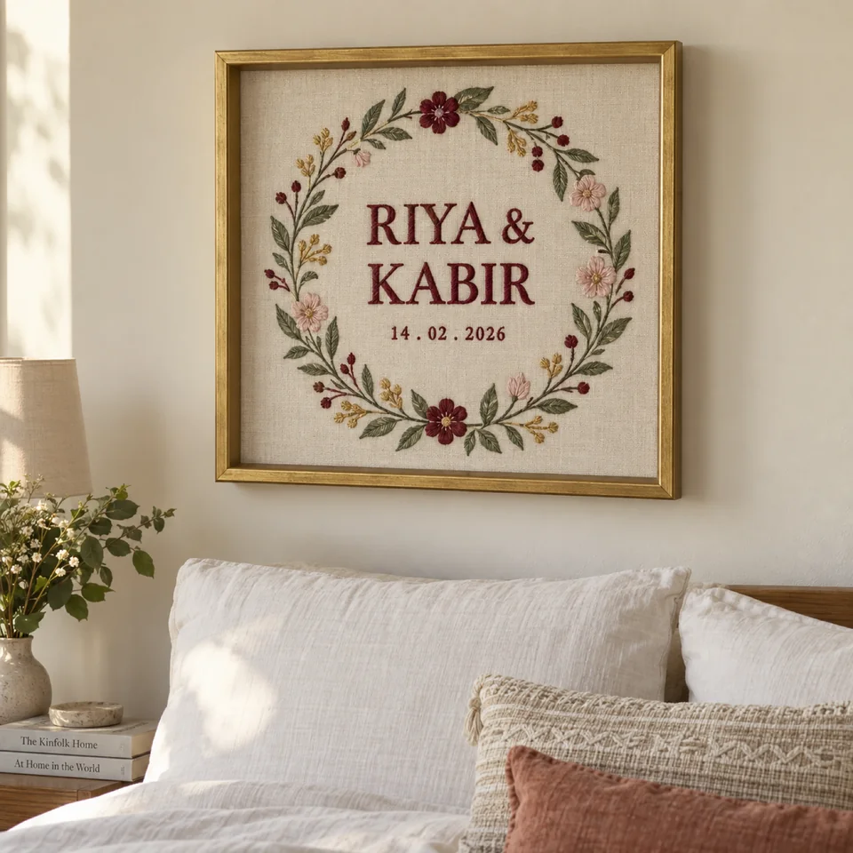 Wedding & Anniversary Keepsakes – Embroidered Frames