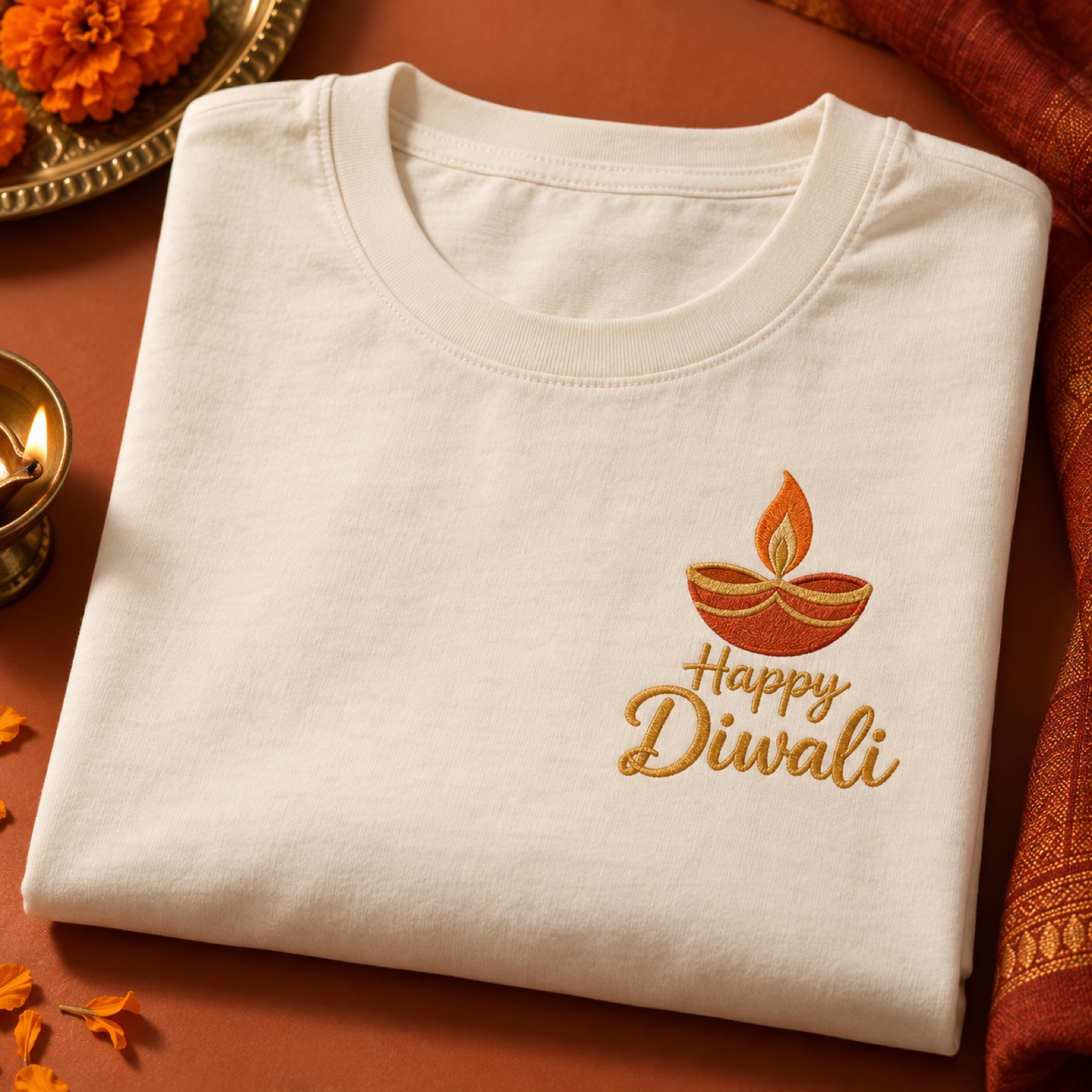 Happy Diwali Family T-Shirt – Diya