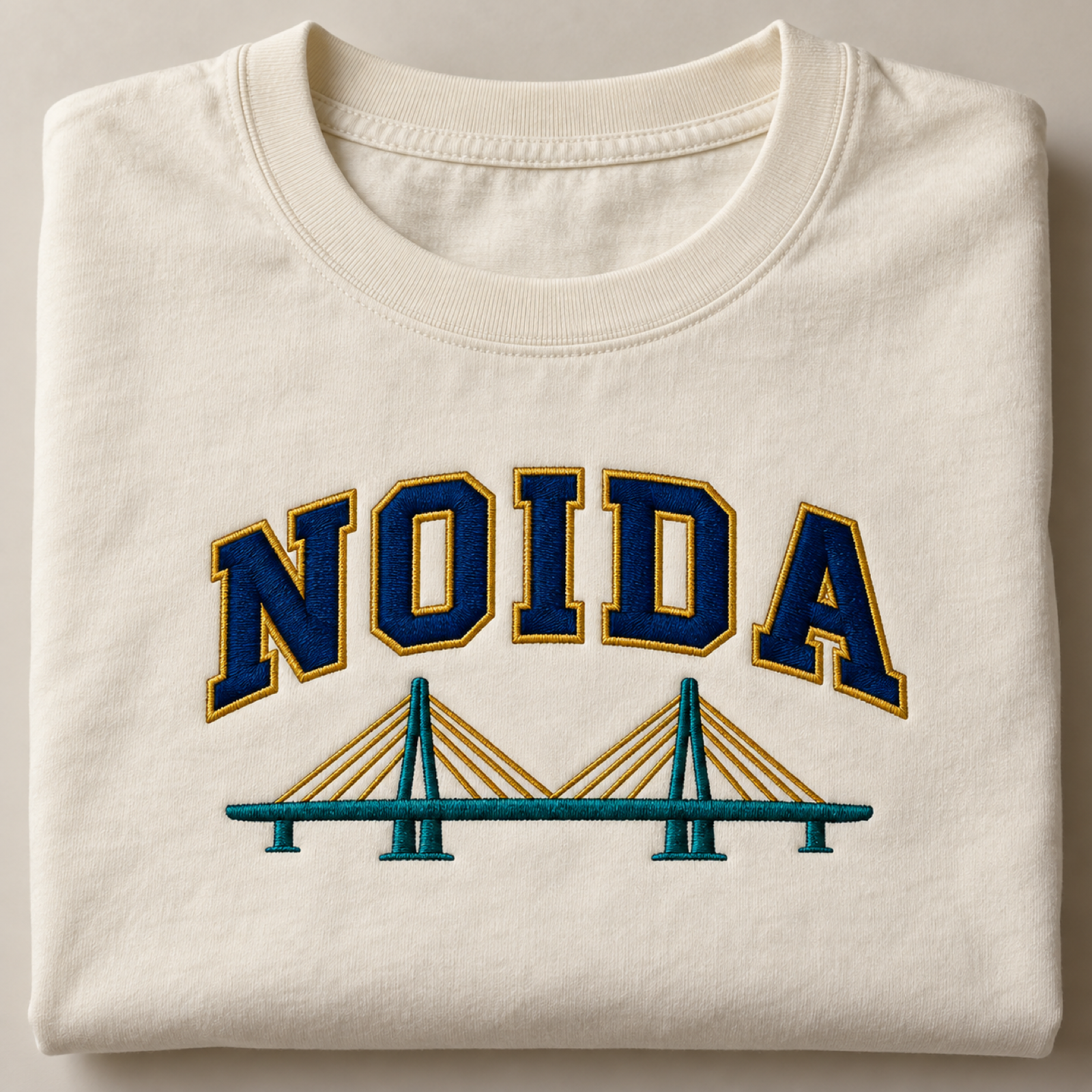 NOIDA varsity lettering embroidered oversized T-shirt