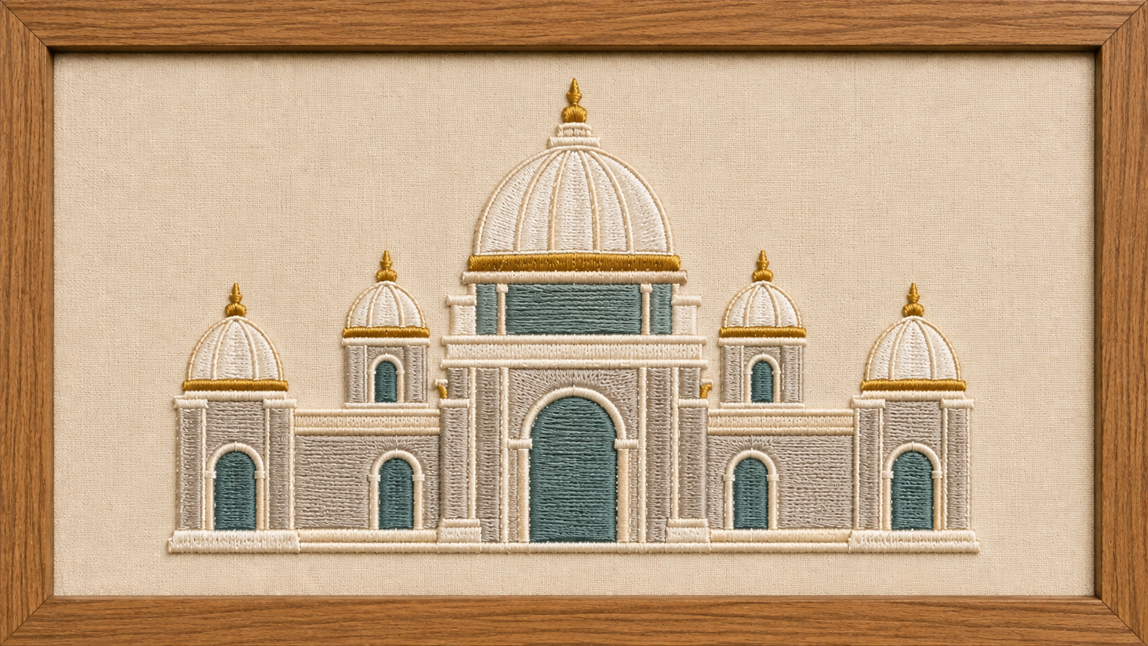 Embroidered emblem of the Victoria Memorial, Kolkata