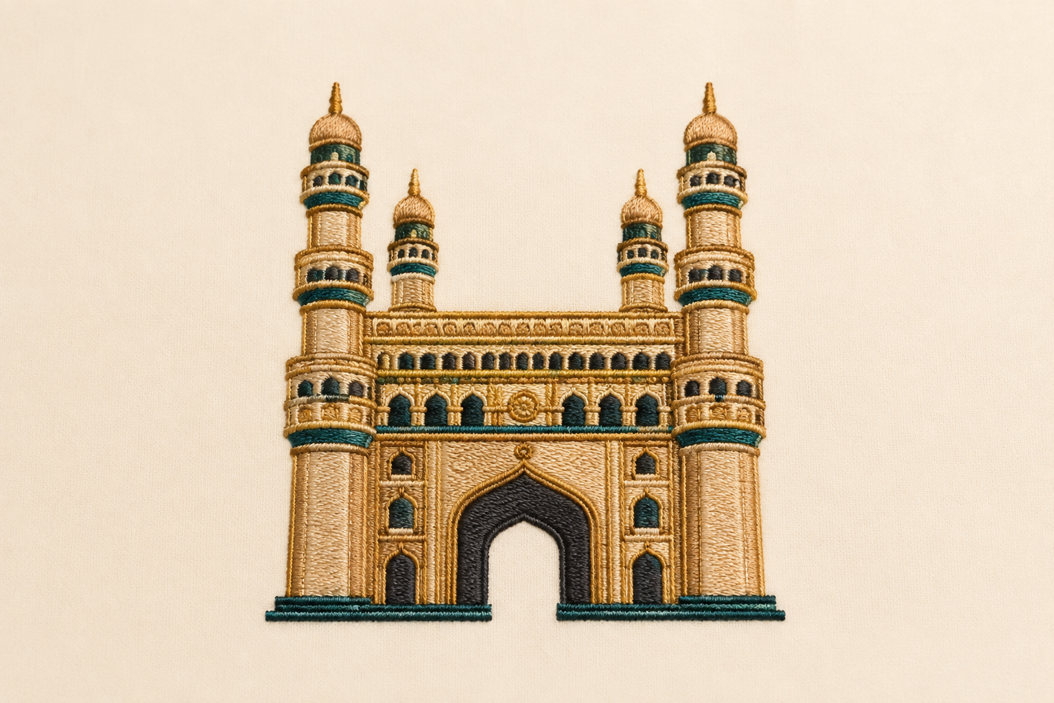 Embroidered emblem of the Charminar, Hyderabad