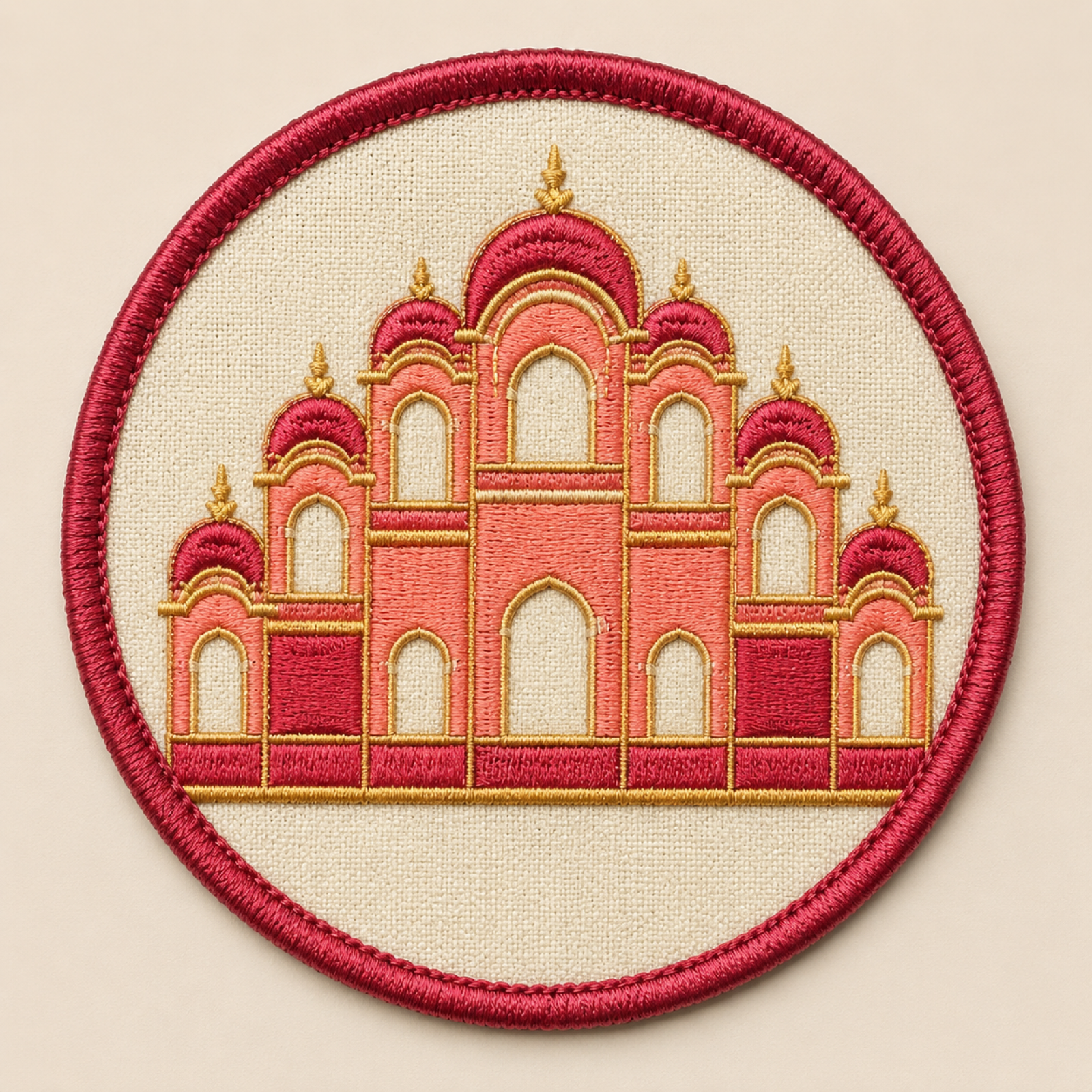 Embroidered Hawa Mahal heritage patch
