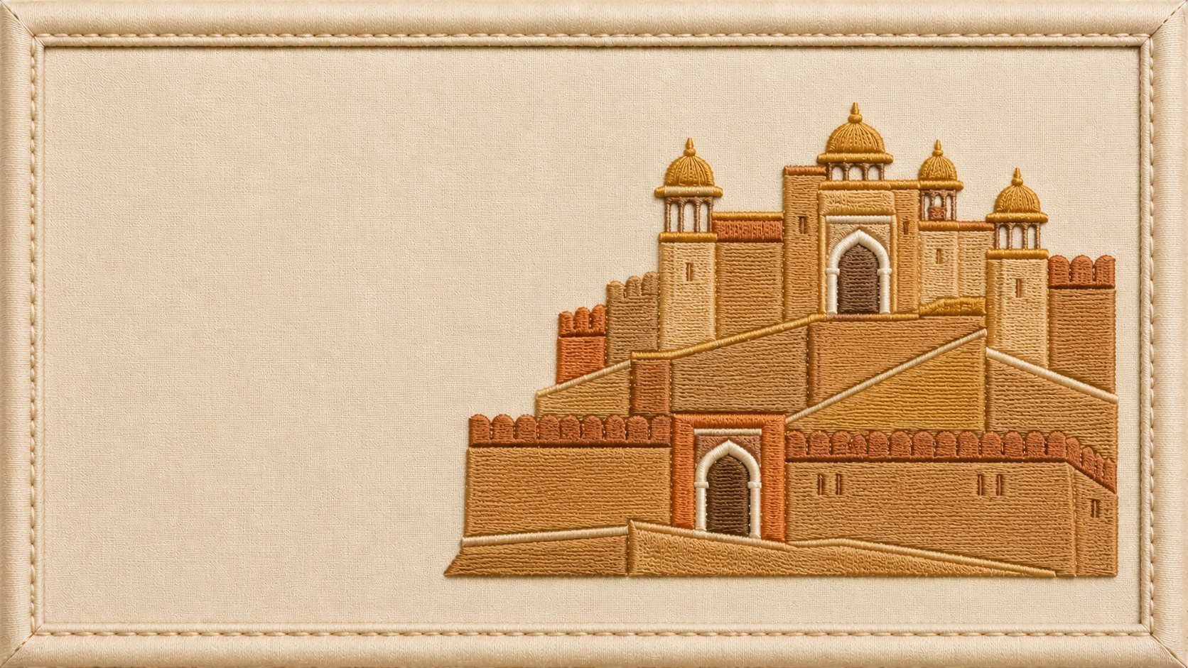 Embroidered art of Amber Fort, Jaipur
